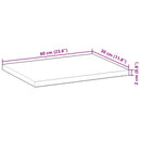 vidaXL 3 db kezeletlen tömör akácfa függőpolc 60 x 30 x 2 cm