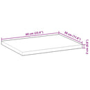 vidaXL 4 db kezeletlen tömör akácfa függőpolc 60 x 30 x 2 cm