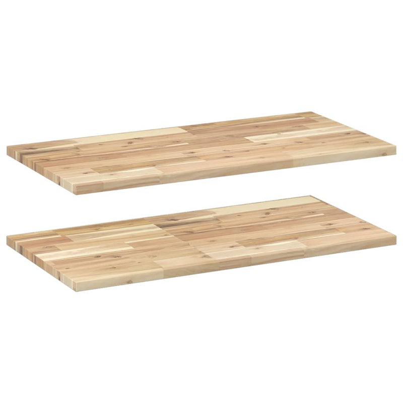 vidaXL 2 db kezeletlen tömör akácfa függőpolc 60 x 40 x 2 cm