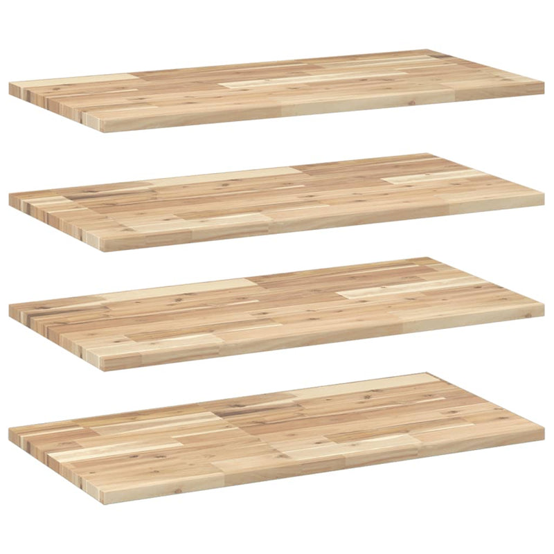 vidaXL 4 db kezeletlen tömör akácfa függőpolc 60 x 40 x 2 cm