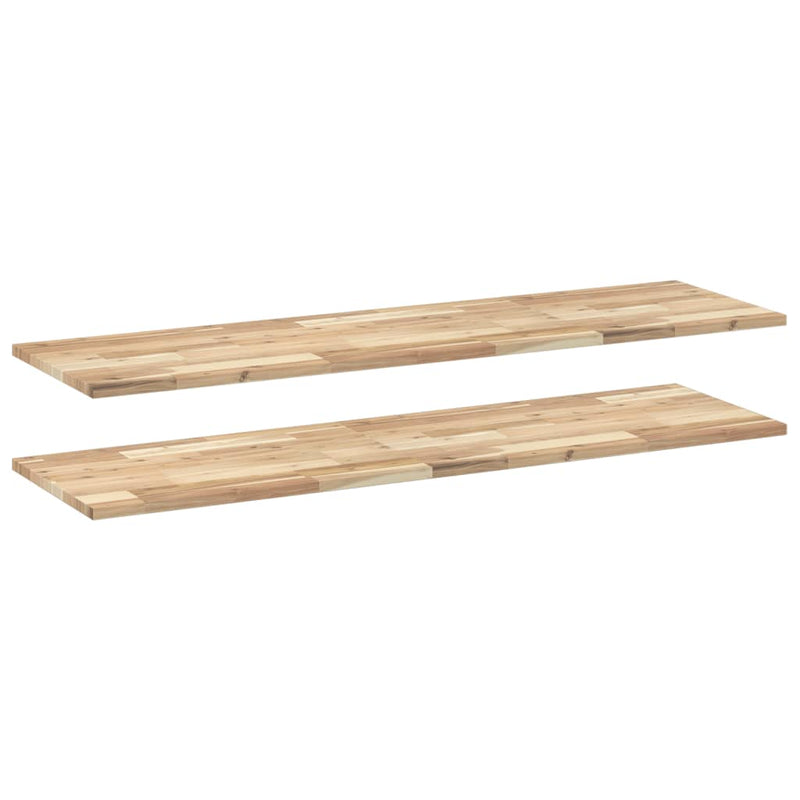 vidaXL 2 db kezeletlen tömör akácfa függőpolc 160 x 40 x 2 cm