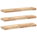 vidaXL 3 db kezeletlen tömör akácfa függőpolc 80 x 20 x 4 cm
