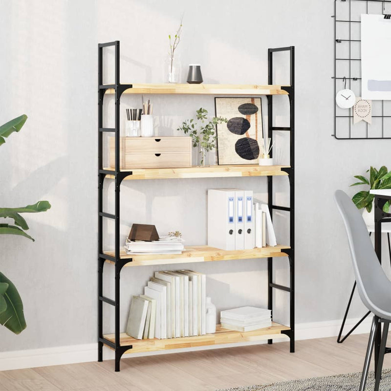 vidaXL 4 db kezeletlen tömör akácfa függőpolc 100 x 20 x 4 cm