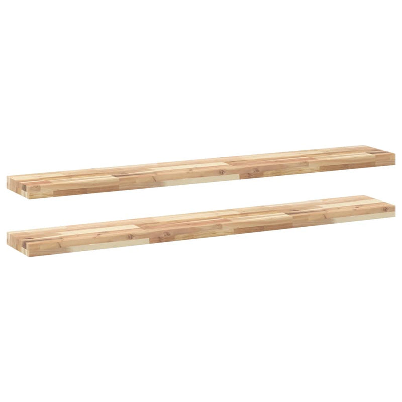 vidaXL 2 db kezeletlen tömör akácfa függőpolc 160 x 20 x 4 cm