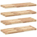 vidaXL 4 db kezeletlen tömör akácfa függőpolc 100 x 30 x 4 cm