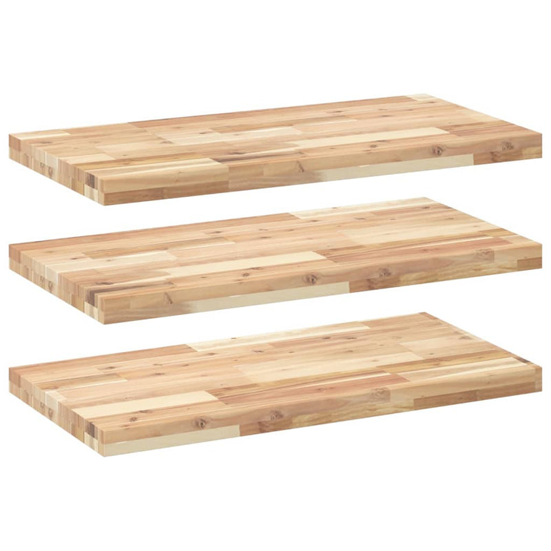vidaXL 3 db kezeletlen tömör akácfa függőpolc 60 x 40 x 4 cm