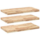 vidaXL 3 db kezeletlen tömör akácfa függőpolc 80 x 40 x 4 cm