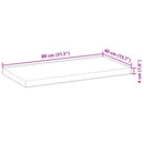 vidaXL 3 db kezeletlen tömör akácfa függőpolc 80 x 40 x 4 cm