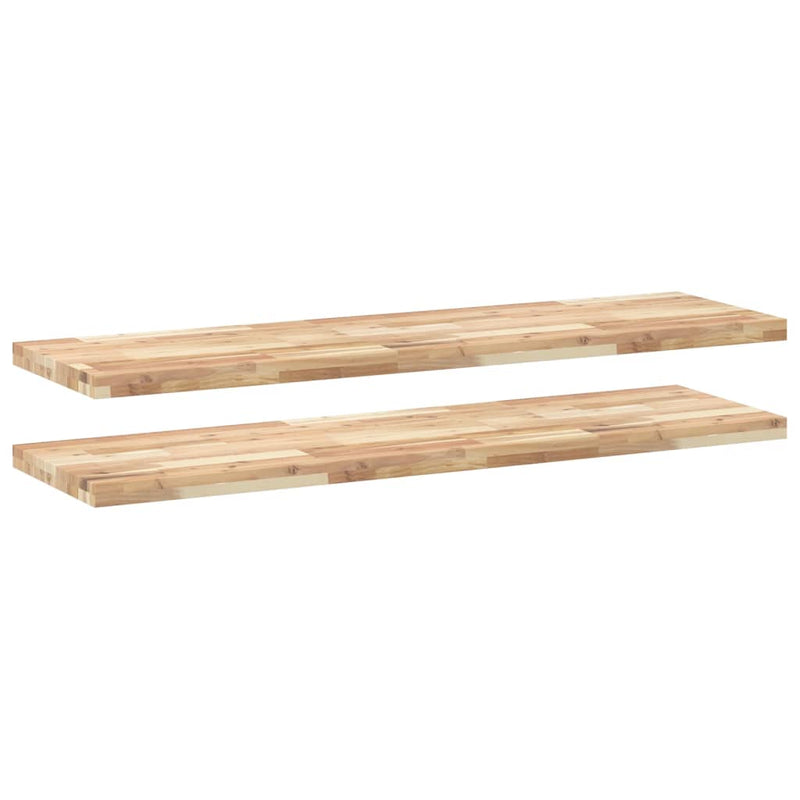 vidaXL 2 db kezeletlen tömör akácfa függőpolc 160 x 40 x 4 cm