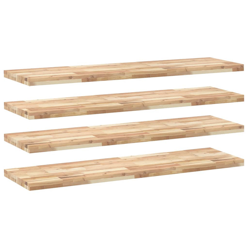 vidaXL 4 db kezeletlen tömör akácfa függőpolc 160 x 40 x 4 cm