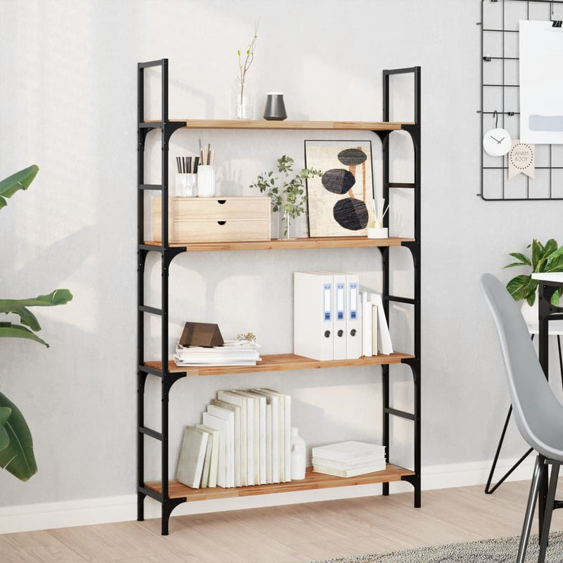 vidaXL 4 db olajbevonatú tömör akácfa függőpolc 80 x 20 x 2 cm
