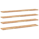 vidaXL 4 db olajbevonatú tömör akácfa függőpolc 120 x 20 x 2 cm