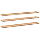 vidaXL 3 db olajbevonatú tömör akácfa függőpolc 140 x 20 x 2 cm