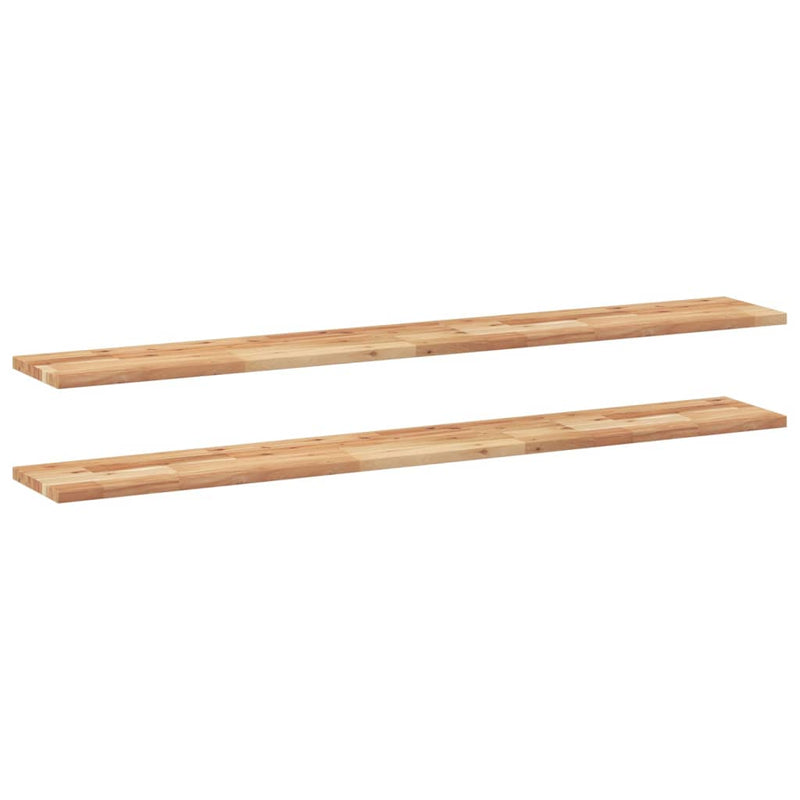 vidaXL 2 db olajbevonatú tömör akácfa függőpolc 160 x 20 x 2 cm