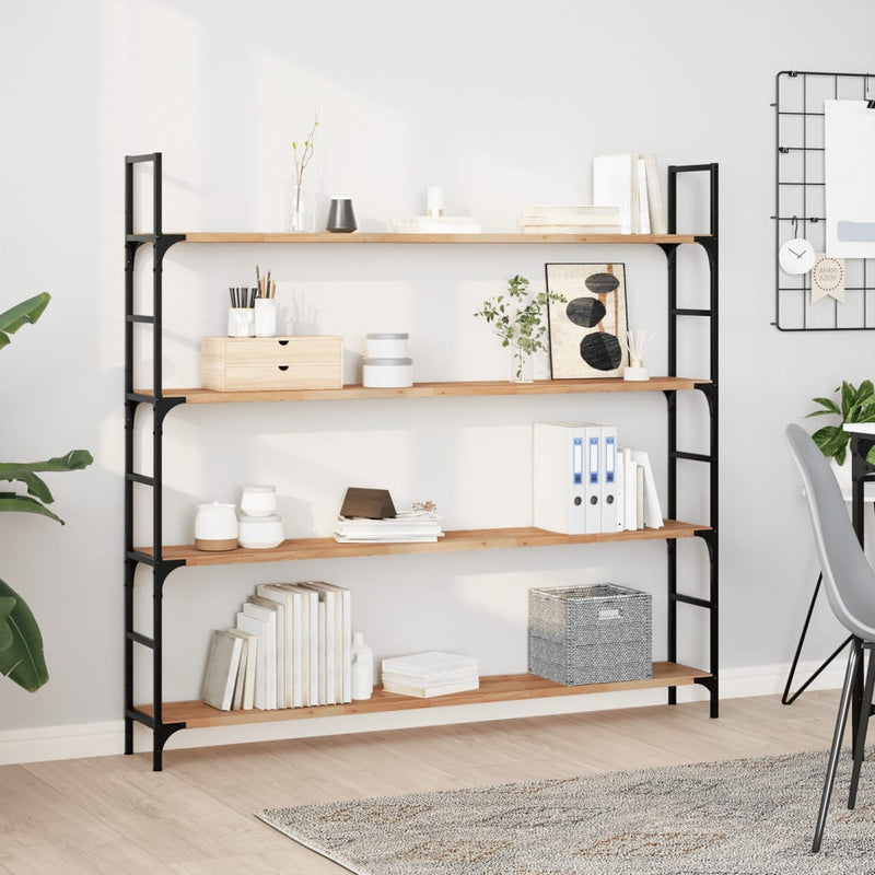 vidaXL 4 db olajbevonatú tömör akácfa függőpolc 160 x 20 x 2 cm