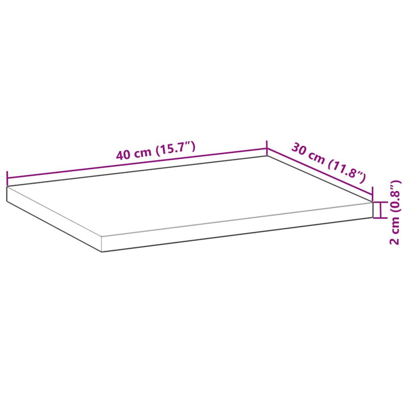 vidaXL 3 db olajbevonatú tömör akácfa függőpolc 40 x 30 x 2 cm