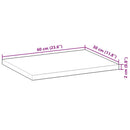 vidaXL olajbevonatú tömör akácfa függőpolc 60 x 30 x 2 cm