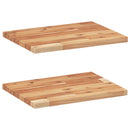 vidaXL 2 db olajbevonatú tömör akácfa függőpolc 60 x 30 x 2 cm