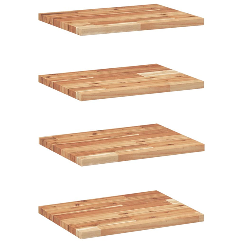 vidaXL 4 db olajbevonatú tömör akácfa függőpolc 60 x 30 x 2 cm