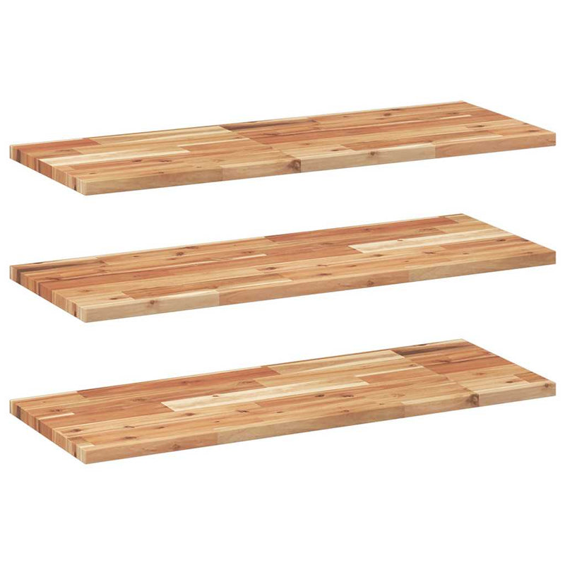 vidaXL 3 db olajbevonatú tömör akácfa függőpolc 80 x 30 x 2 cm