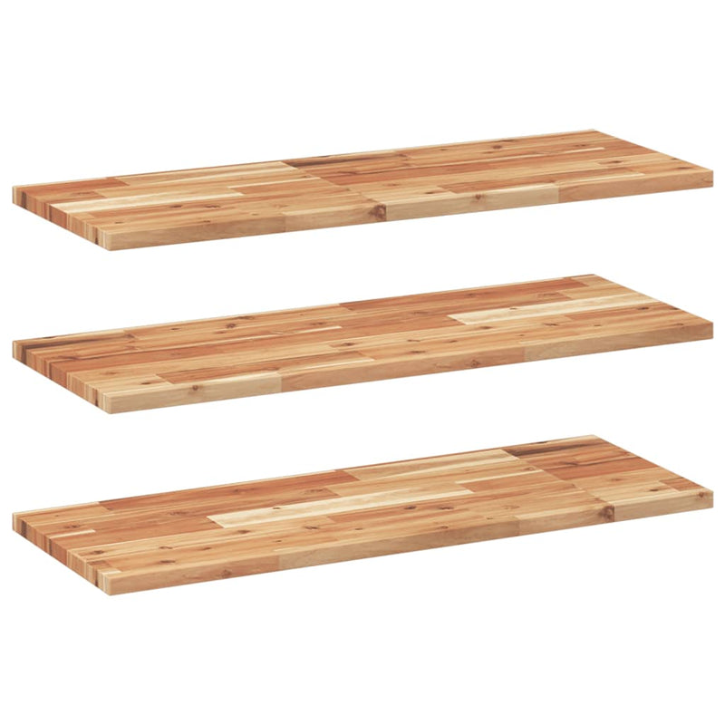 vidaXL 3 db olajbevonatú tömör akácfa függőpolc 100 x 30 x 2 cm