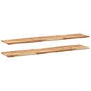 vidaXL 2 db olajbevonatú tömör akácfa függőpolc 120 x 30 x 2 cm