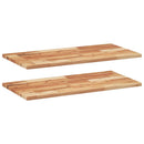 vidaXL 2 db olajbevonatú tömör akácfa függőpolc 80 x 40 x 2 cm