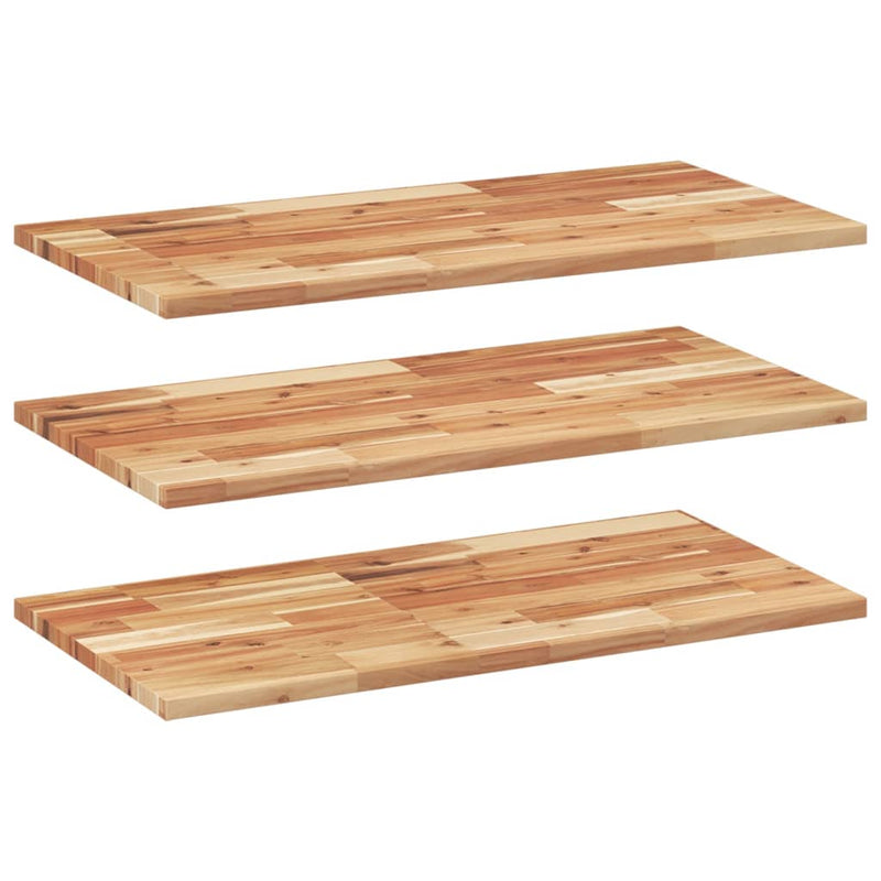 vidaXL 3 db olajbevonatú tömör akácfa függőpolc 100 x 40 x 2 cm