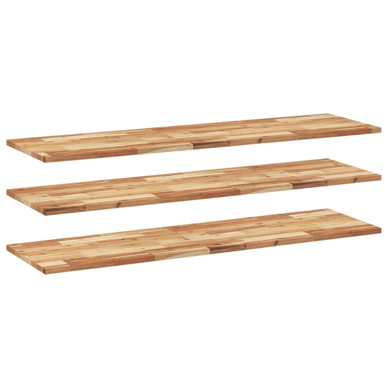 vidaXL 3 db olajbevonatú tömör akácfa függőpolc 160 x 40 x 2 cm