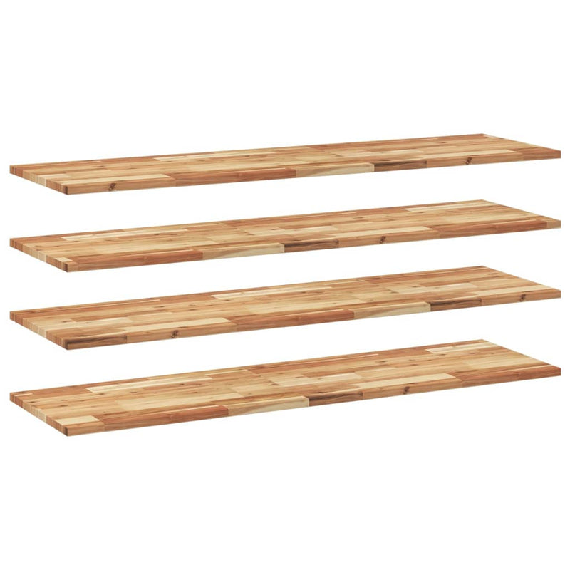 vidaXL 4 db olajbevonatú tömör akácfa függőpolc 160 x 40 x 2 cm