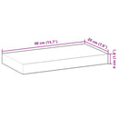 vidaXL 2 db olajbevonatú tömör akácfa függőpolc 40 x 20 x 4 cm
