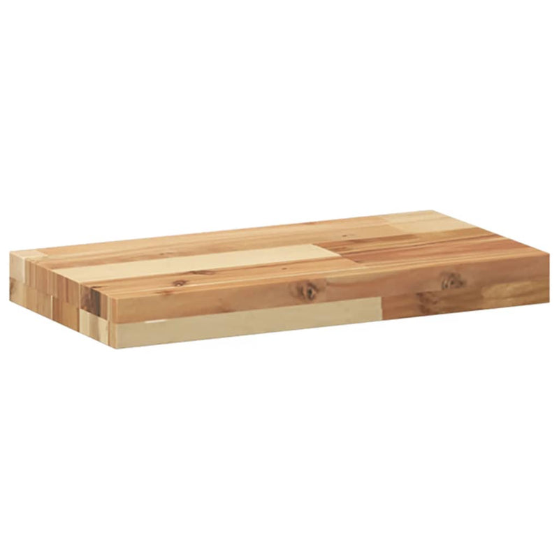 vidaXL 2 db olajbevonatú tömör akácfa függőpolc 60 x 20 x 4 cm