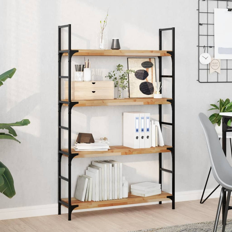 vidaXL 4 db olajbevonatú tömör akácfa függőpolc 80 x 20 x 4 cm