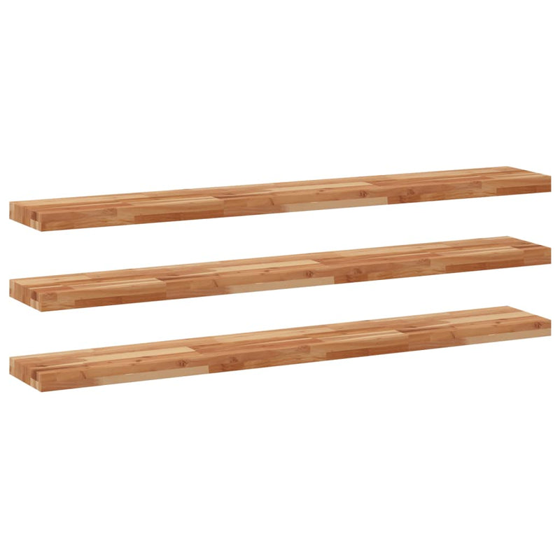 vidaXL 3 db olajbevonatú tömör akácfa függőpolc 160 x 20 x 4 cm