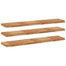 vidaXL 3 db olajbevonatú tömör akácfa függőpolc 120 x 30 x 4 cm