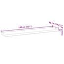 vidaXL 2 db olajbevonatú tömör akácfa függőpolc 140 x 30 x 4 cm