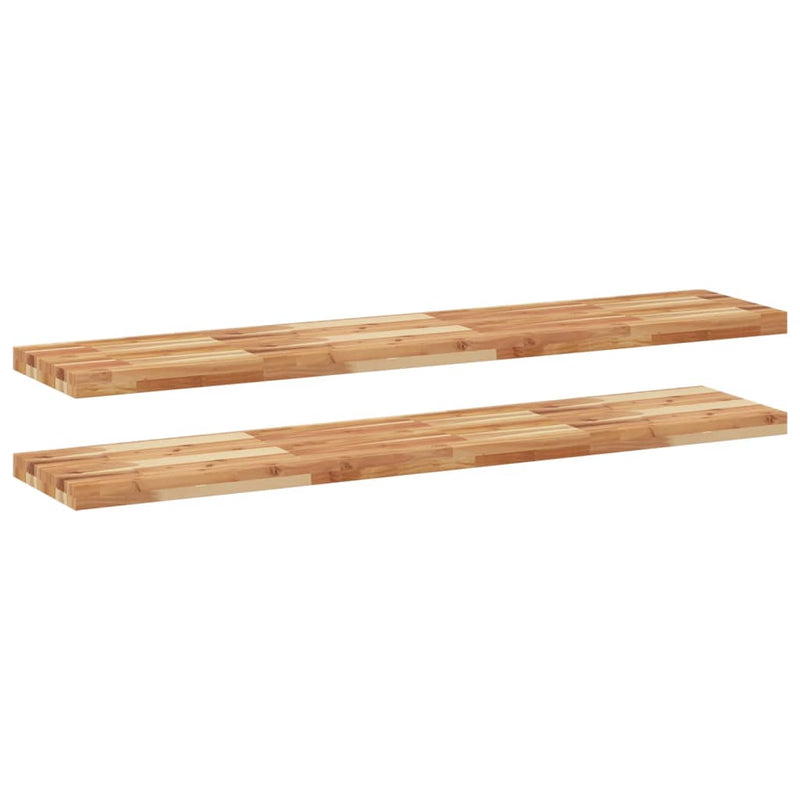 vidaXL 2 db olajbevonatú tömör akácfa függőpolc 160 x 30 x 4 cm