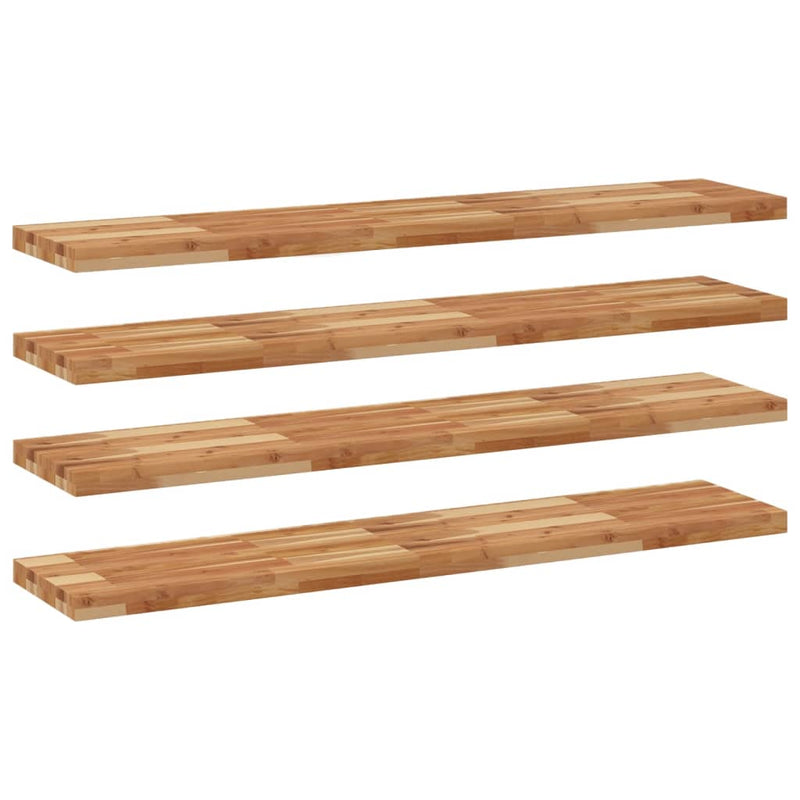 vidaXL 4 db olajbevonatú tömör akácfa függőpolc 160 x 30 x 4 cm