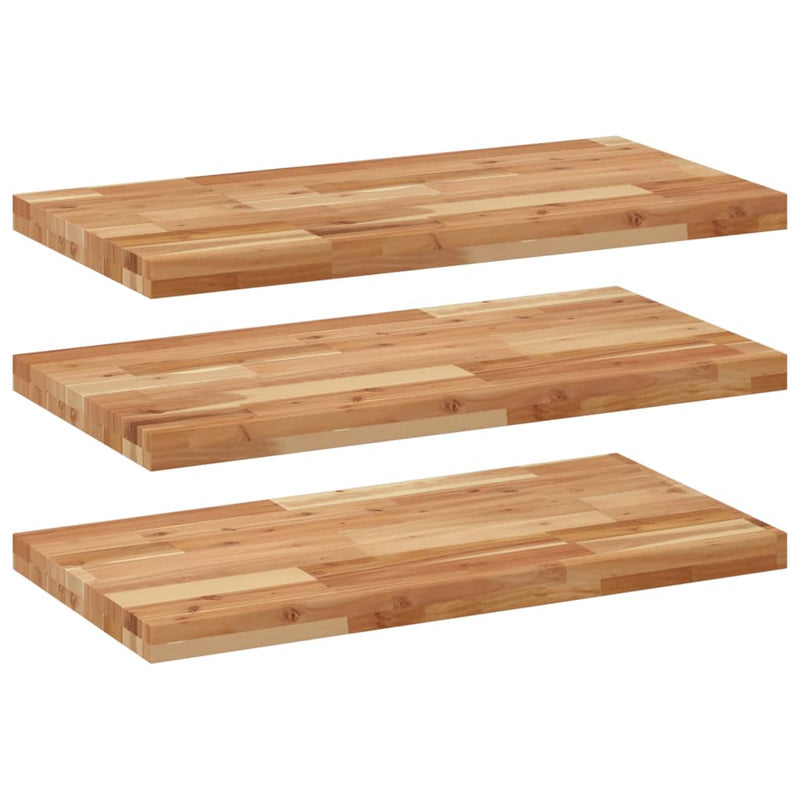 vidaXL 3 db olajbevonatú tömör akácfa függőpolc 100 x 40 x 4 cm