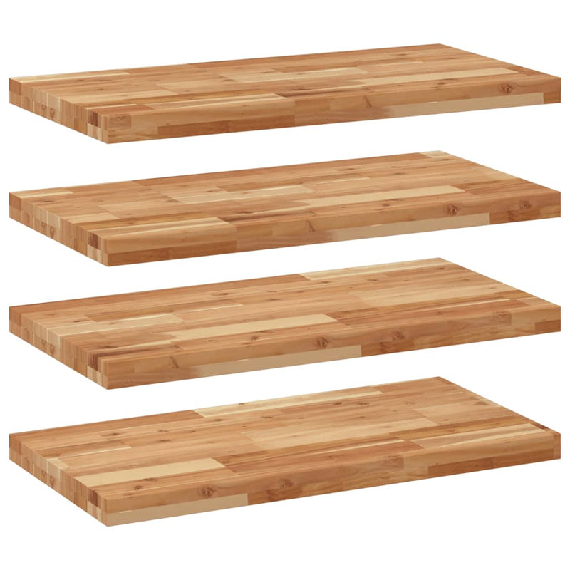vidaXL 4 db olajbevonatú tömör akácfa függőpolc 100 x 40 x 4 cm