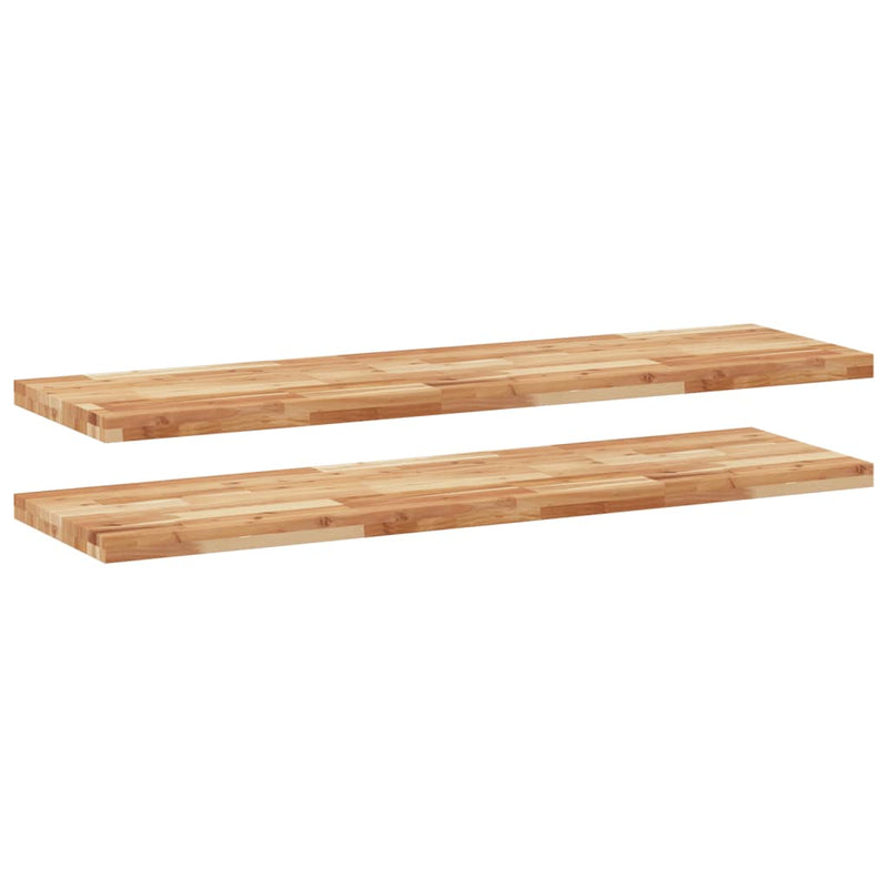 vidaXL 2 db olajbevonatú tömör akácfa függőpolc 160 x 40 x 4 cm