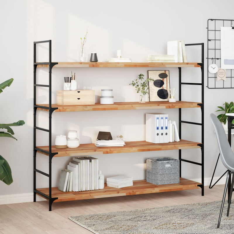 vidaXL 2 db olajbevonatú tömör akácfa függőpolc 160 x 40 x 4 cm