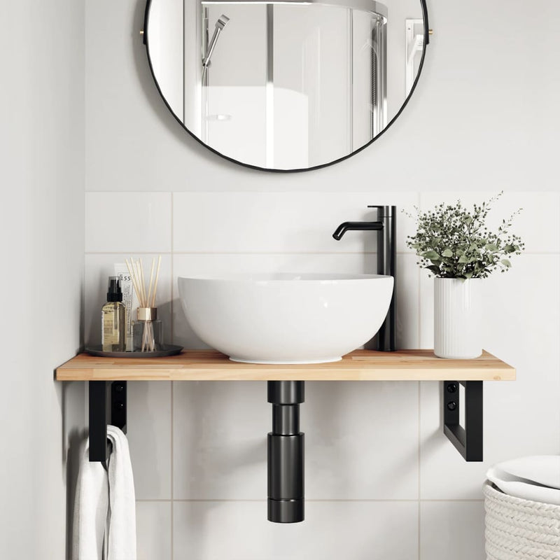 vidaXL kezeletlen tömör akácfa fürdőszobapult 100x40x2 cm