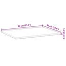 vidaXL kezeletlen tömör akácfa fürdőszobapult 80x60x2 cm
