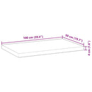vidaXL kezeletlen tömör akácfa fürdőszobapult 100x50x4 cm