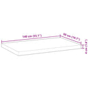 vidaXL kezeletlen tömör akácfa fürdőszobapult 140x50x4 cm