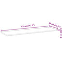 vidaXL olajbevonatú tömör akácfa fürdőszobapult 120 x 40 x 2 cm