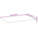 vidaXL olajbevonatú tömör akácfa fürdőszobapult 60 x 50 x 2 cm