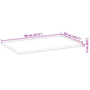 vidaXL olajbevonatú tömör akácfa fürdőszobapult 80 x 50 x 2 cm