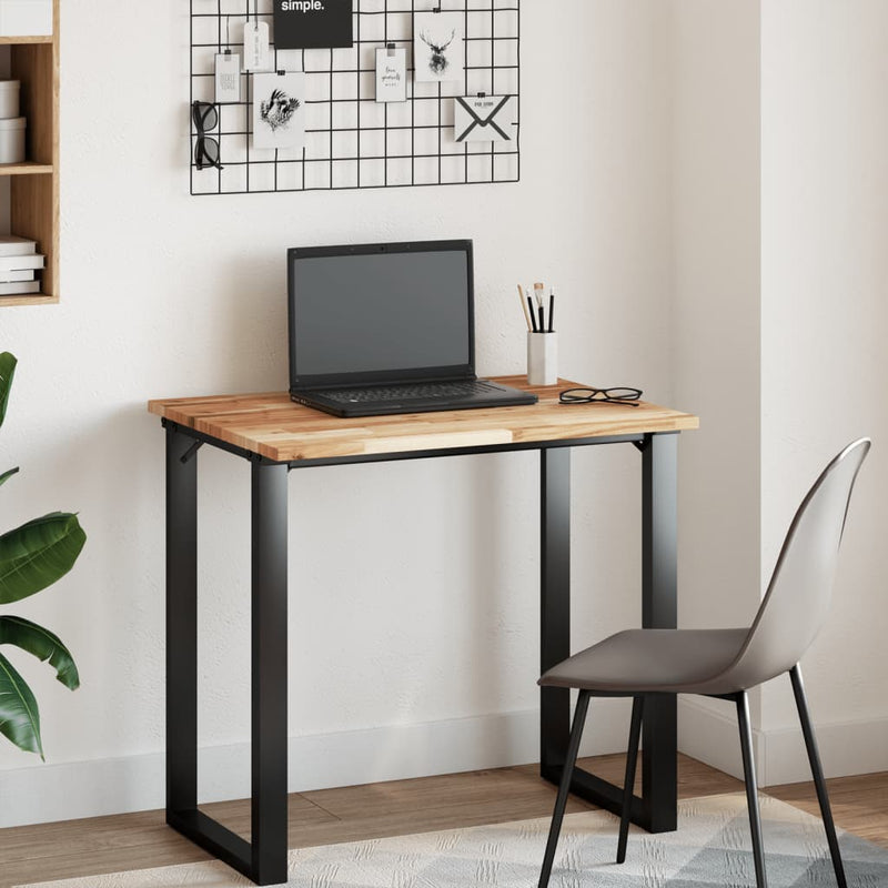 vidaXL olajbevonatú tömör akácfa fürdőszobapult 100 x 60 x 2 cm